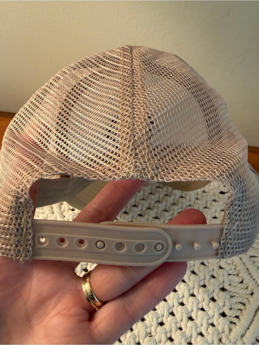 Take It Easy Smiley Face Tan/Black Adjustable Trucker Hat NWT! $32 - Picture 4 of 6